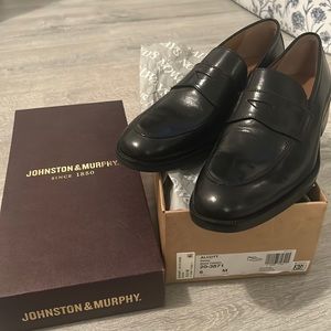 Johnston & Murphy new Alcott black Calfskin penny loafer size 8 M